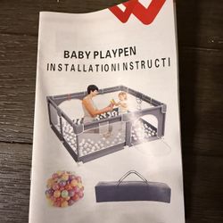 Sasrel Playpen Large With Plastic Balls
