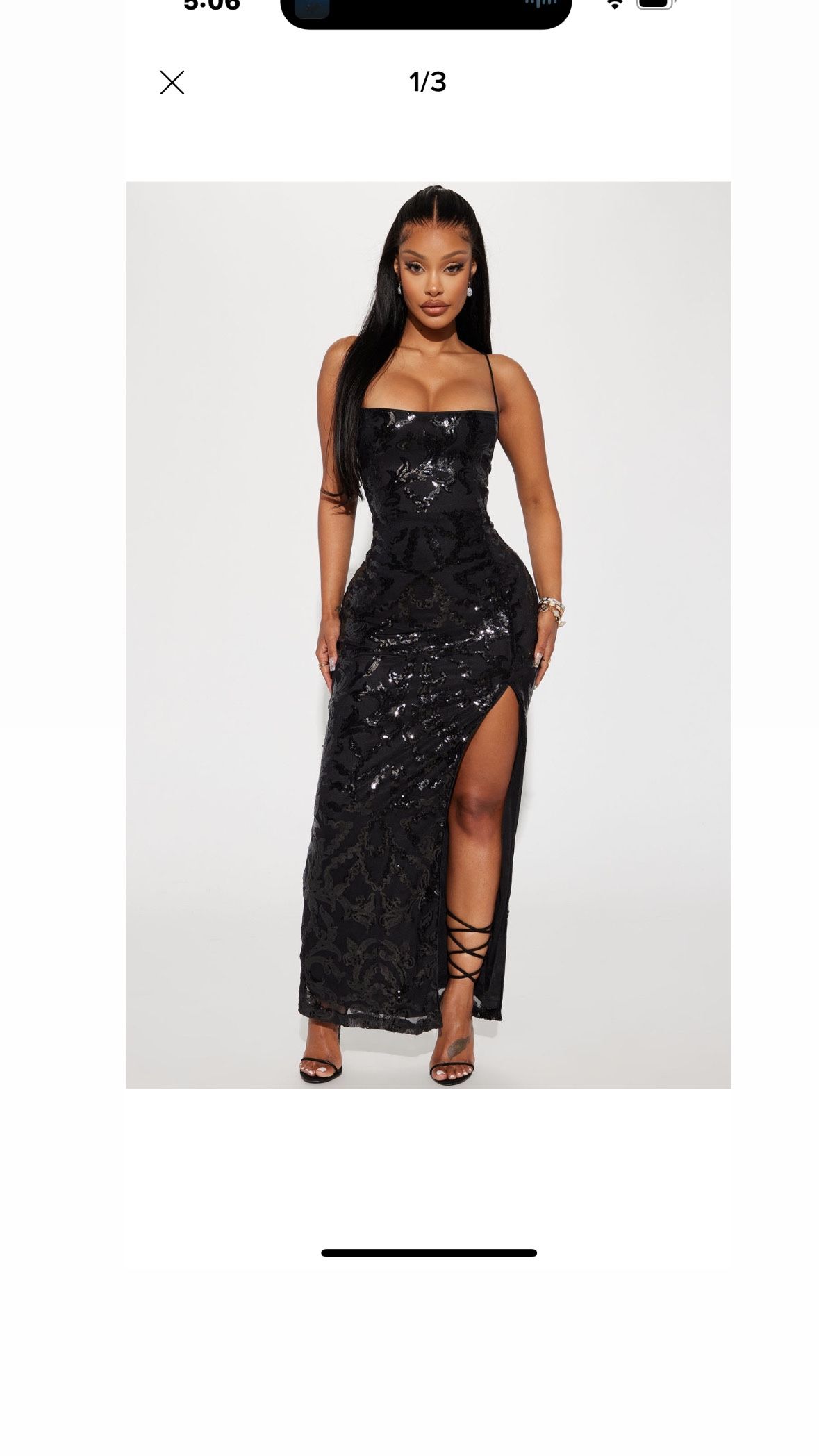 BRAND NEW black sequin maxi dress