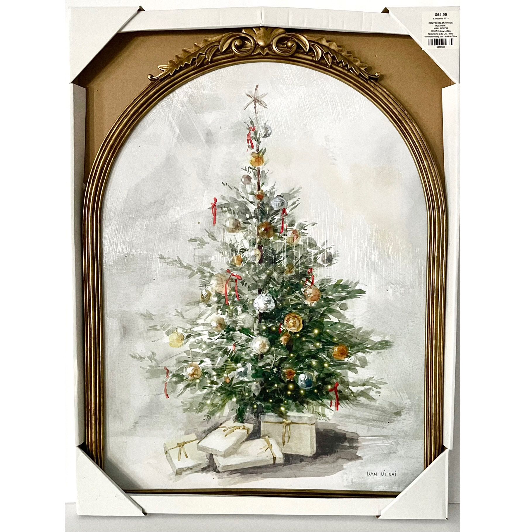 Viral TikTok Hobby Lobby Vintage Christmas Tree Crowned Top Wood Wall Decor