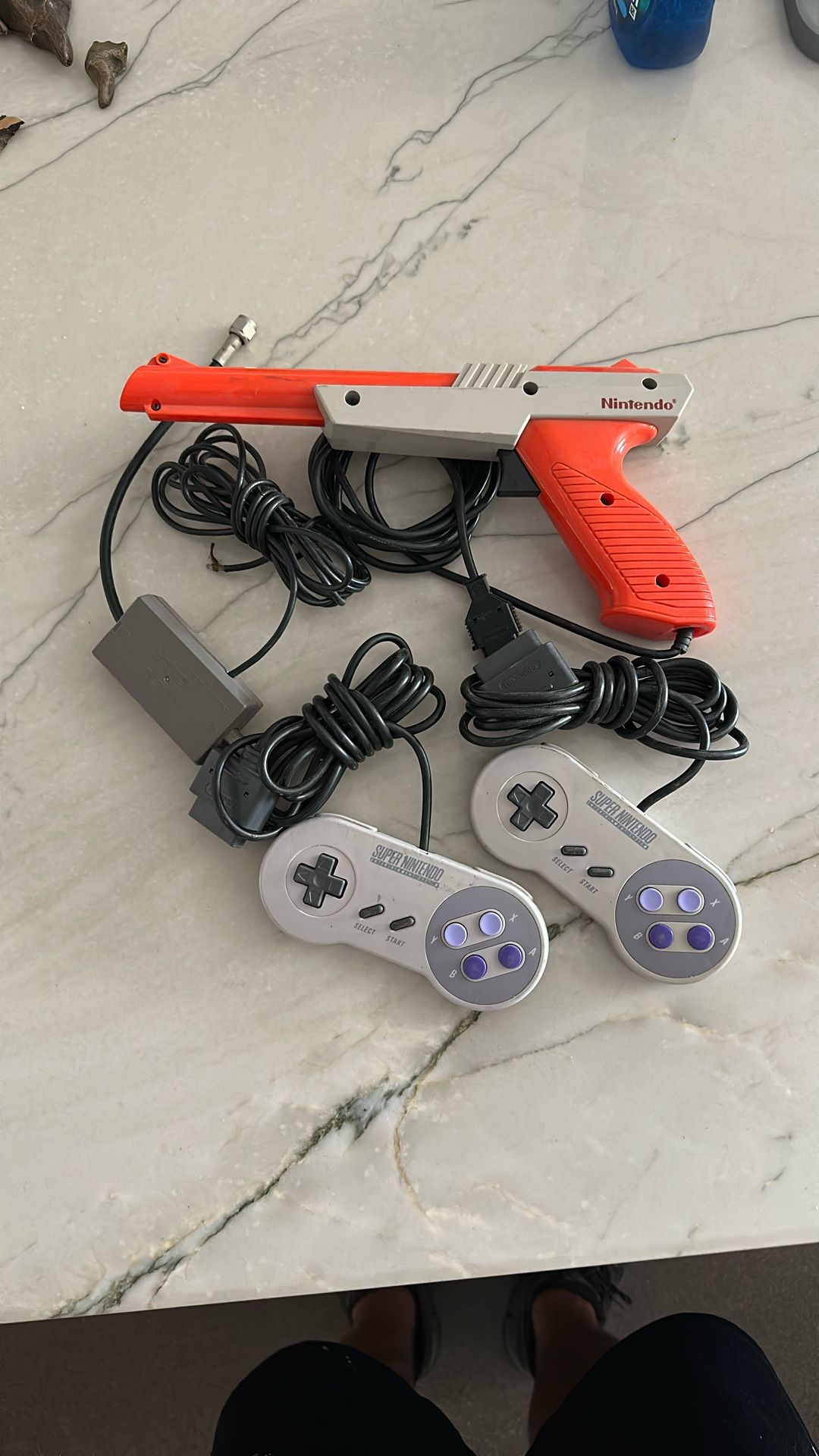 Super Nintendo Accessories Controller, Zapper and TV Controller Deck 