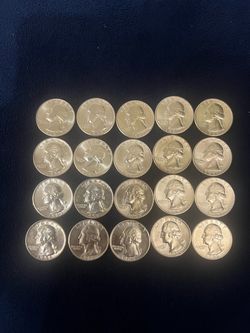 Uncirculated 90% silver quarters { 20 pieces }