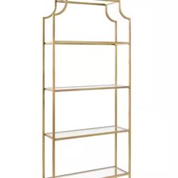 Modern Glass Metal Gold Set Read Description 