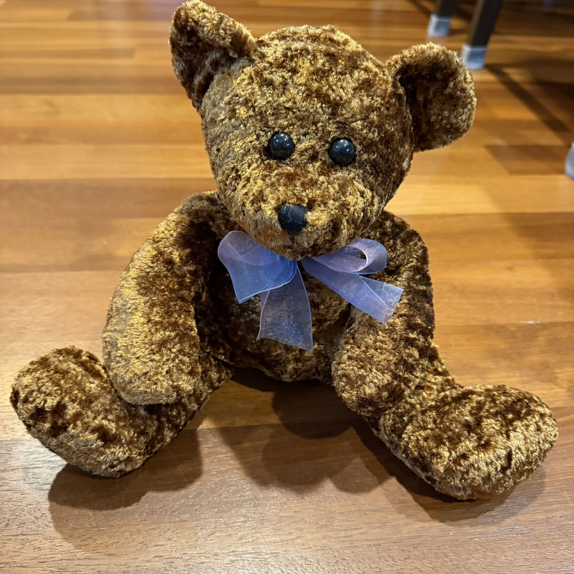 Atico International 12” Brown Plush Teddy Bear Stuffed Animal w/ Bow Soft Toy