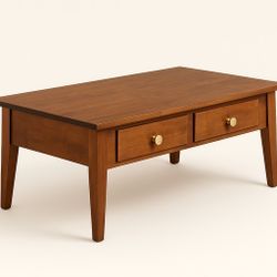 FOR SALE: Solid Wood Coffee Table – 2 Storage Drawers