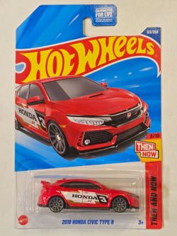 HOT WHEELS . THEN AND NOW . 2018 HONDA CIVIC TYPE-R .