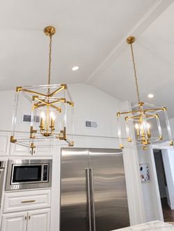 Acrylic Gold Pendant lights 2