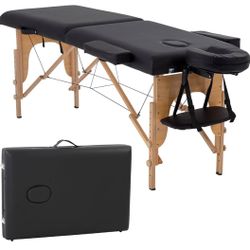 BestMassage Massage Bed Portable Massage Table 24 inche Wide Lash Bed Heigh Adjustable 2 Folding Spa Table with Non-Woven Bag for Spa Footmassage Faci