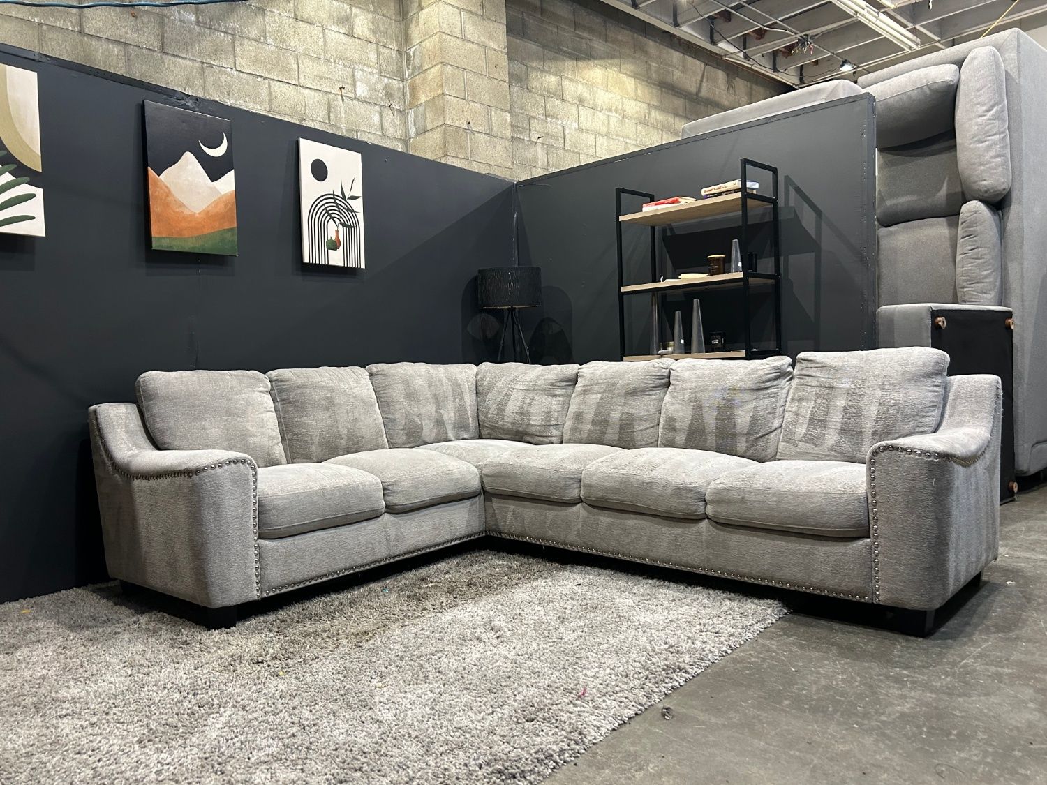 Gorgeous Gray Corner Sectional Sofa - Delivery Available!