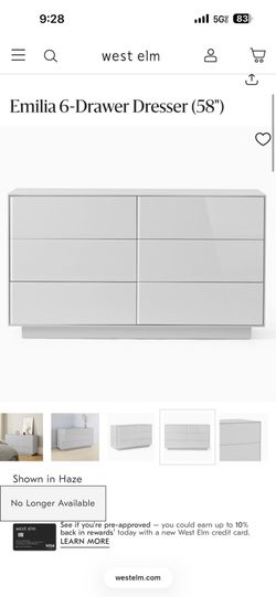 West Elm Emilia 6-Drawer Dresser (58")
