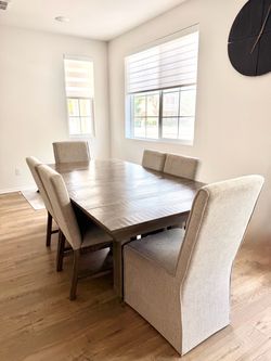 RH Inspired Reclaimed Wood Dining Set 6-8 Seats
