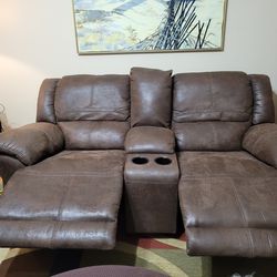 Love Recliner And Sofa Recliner Brown Color