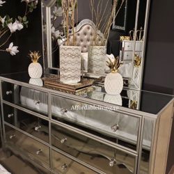 Silver Mirrored Dresser Brand New In Box 