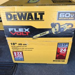 DEWALT 60V MAX Cordless Chainsaw, 18 in., Tool Only (DCCS672B)