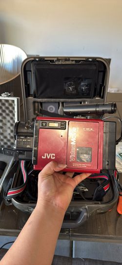 Vintage JVC Video Camera Bundle w/ Case & Accessories