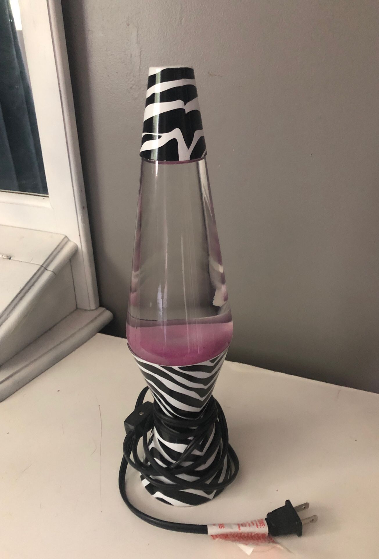 Working zebra print lava lamp