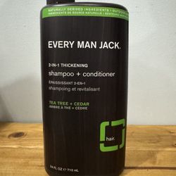 Every Man Jack 2-in-1 Tea Tree + Cedar Thickening Shampoo + Conditioner, 24oz