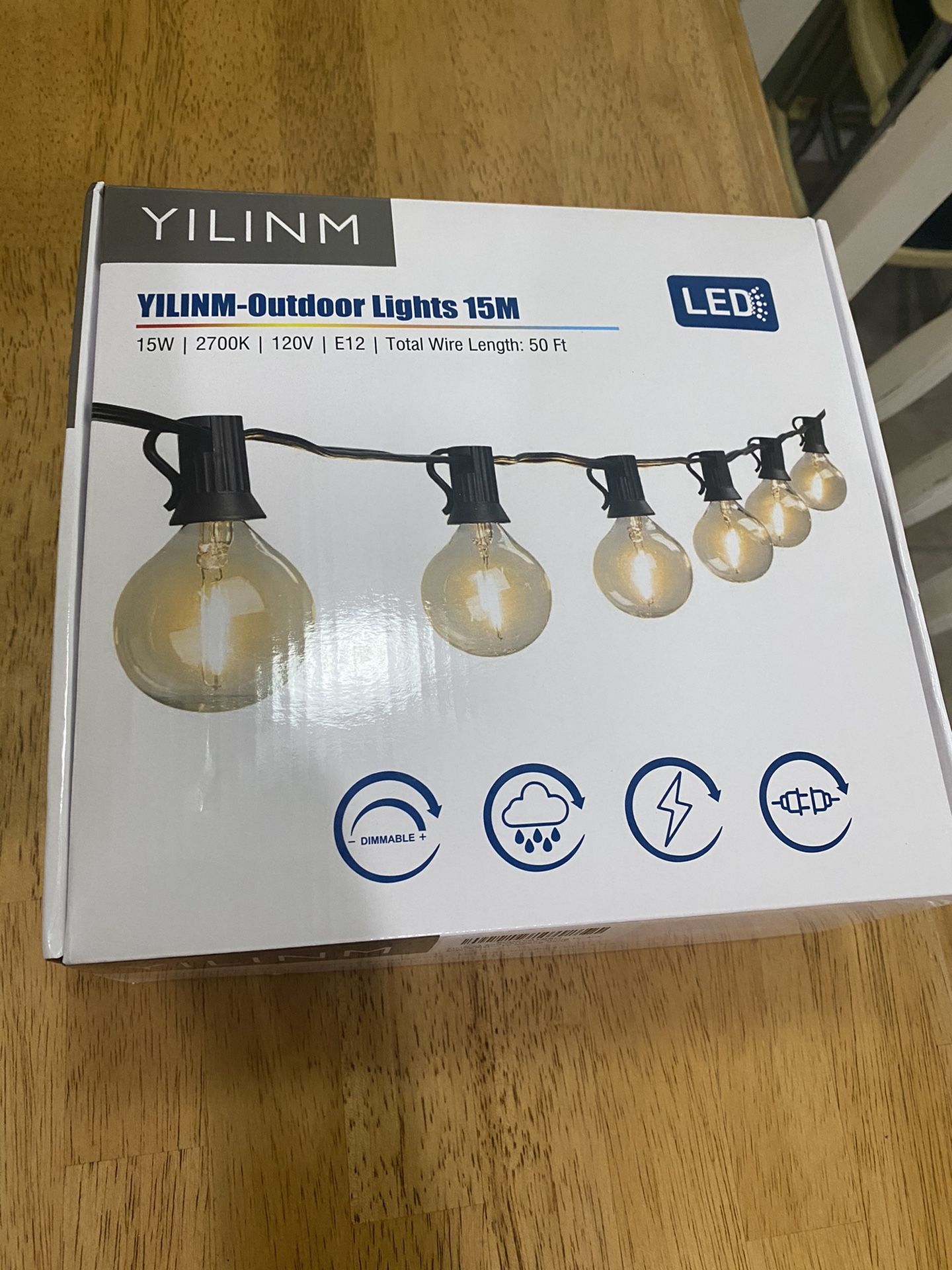 Outdoor String Lights LED 50ft