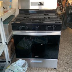 New whirlpool five burner gas oven