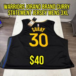 NBA Stephen Curry Golden State Warriors Jordan Brand Unisex 2024/25 Swingman Jersey Statement Edition  Black Size (60) 3XL