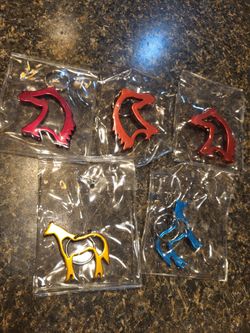Metal Horse Keychains, various colors, lot of 5 $3 each or $10 total for all
