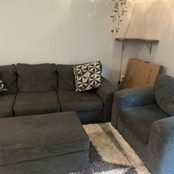 Couch, Chair, Ottoman