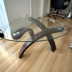 Mid century Modern Glass Coffee Table 