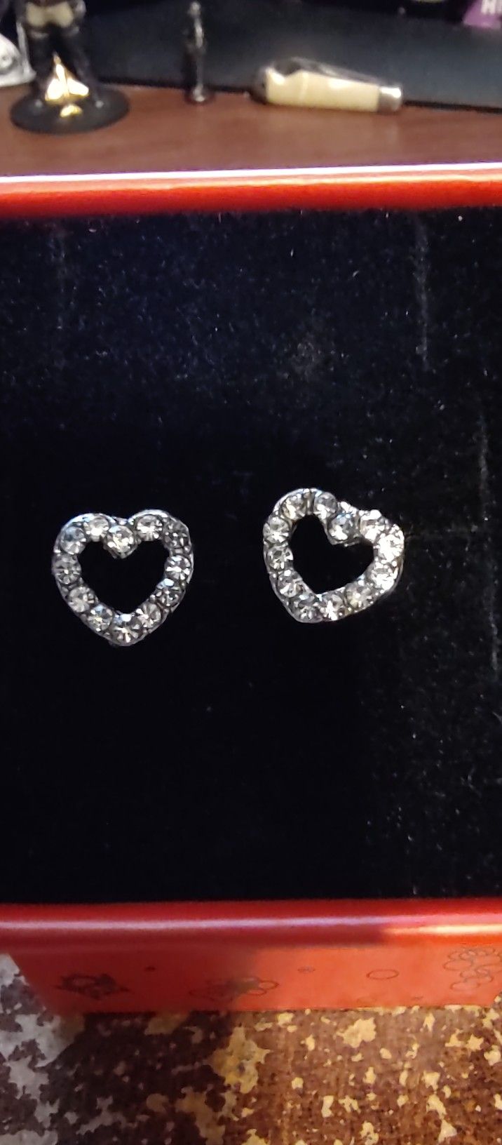 Diamond Heart Earrings