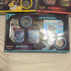 Pokemon Vaporeon Jolteon Flareon Vmax Premium Collection Set