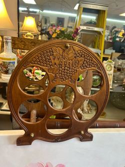 vintage Enkeboll Designs wooden wine rack from the 1970s or 1980s