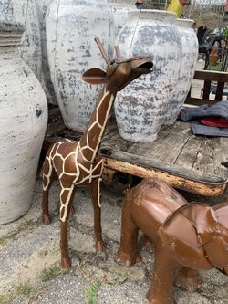 Giraffe Handcrafted Metal One of a Kind $65 firm