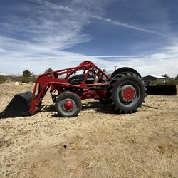 Ford 9N Tractor with Bucket, Scraper, and Brush Cutter