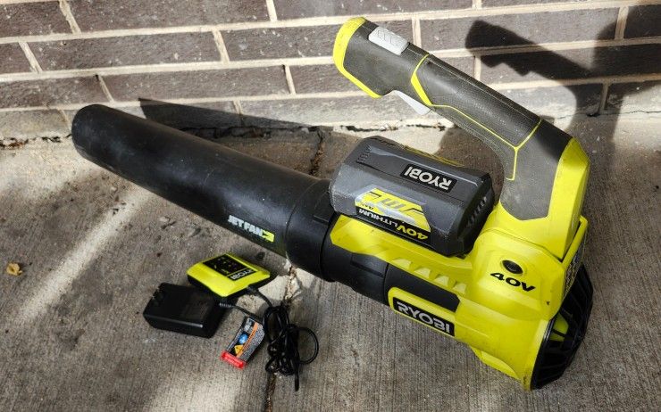 Ryobi Jet Fan Leaf Blower 40v with Battery & Charger