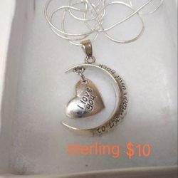 Moon N Back Necklace, New