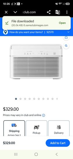 Midea 12,000 BTU AC Smart Window Inverter 550 Sq. Ft.