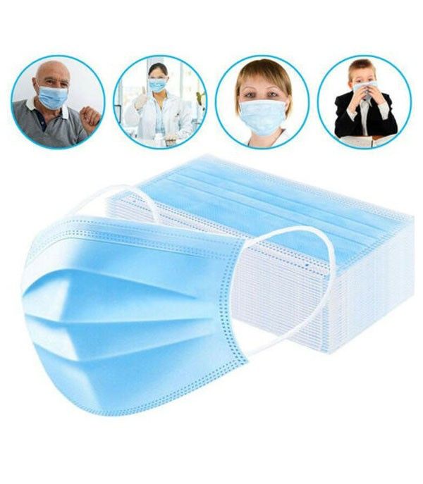 2 boxes of Face Mask Mouth & Nose Protector Disposable Masks Blue FREE SHIPPING