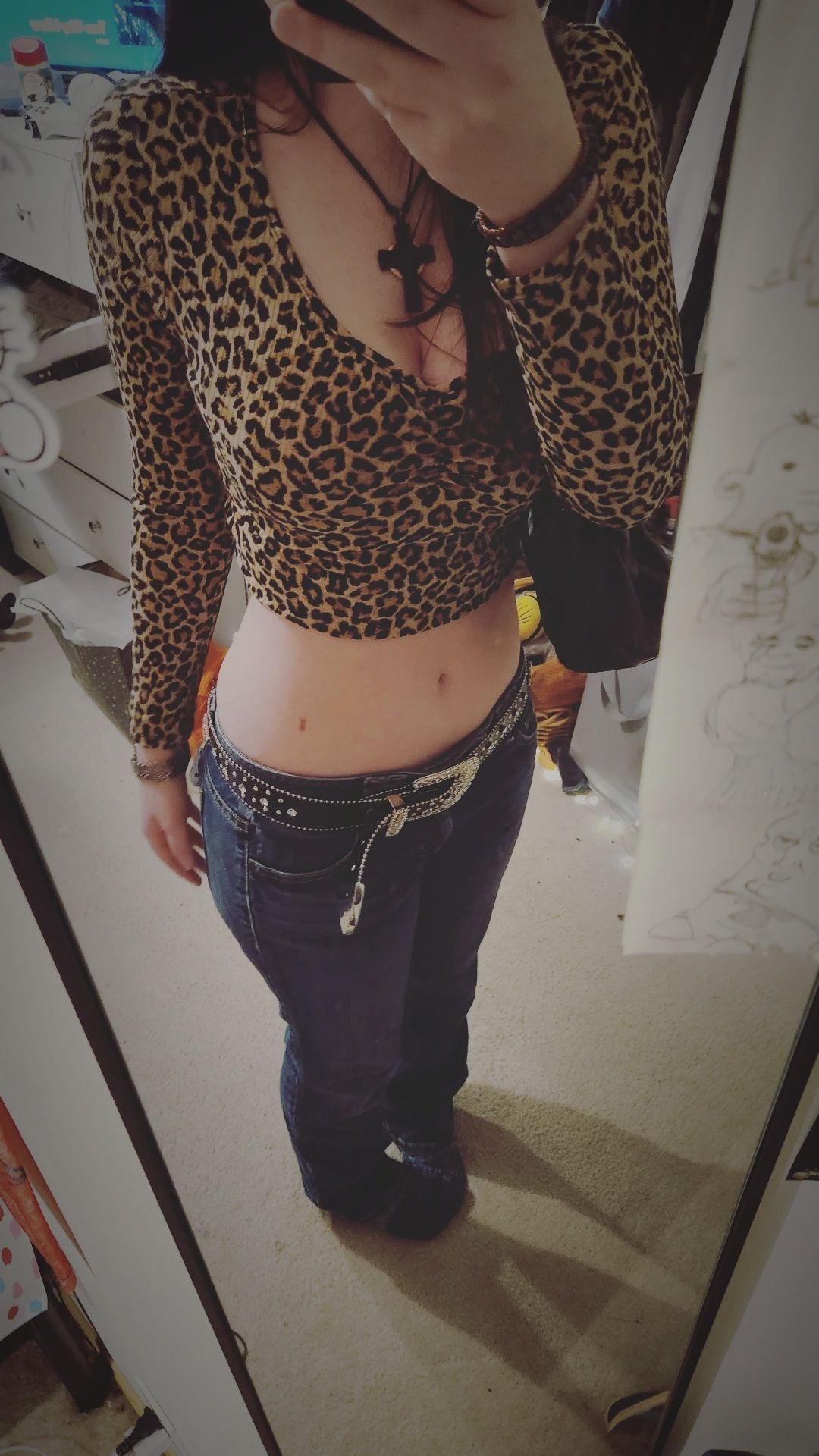 Leopard Print Long Sleeve Top