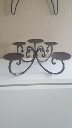 Metal art candle holder home decor