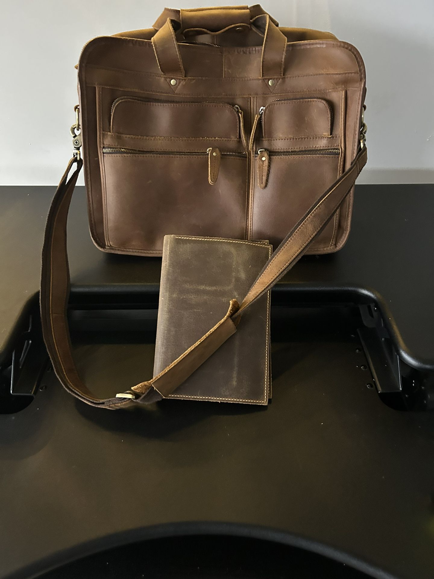 Leather Laptop Case With Journal