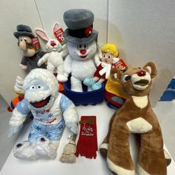 Build A Bear Express Train With Frosty The Snowman Friends Lot Rudolph Christmas