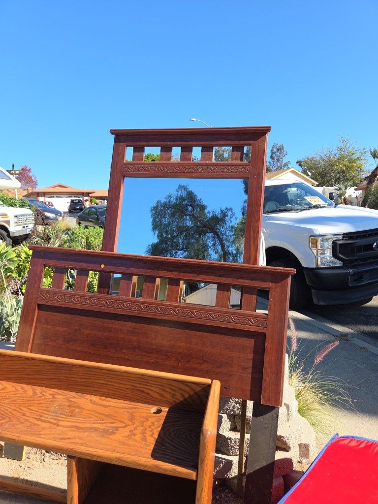 Headboard with matching mirror