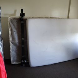 Queen size bed frame, matress, And Frame 
