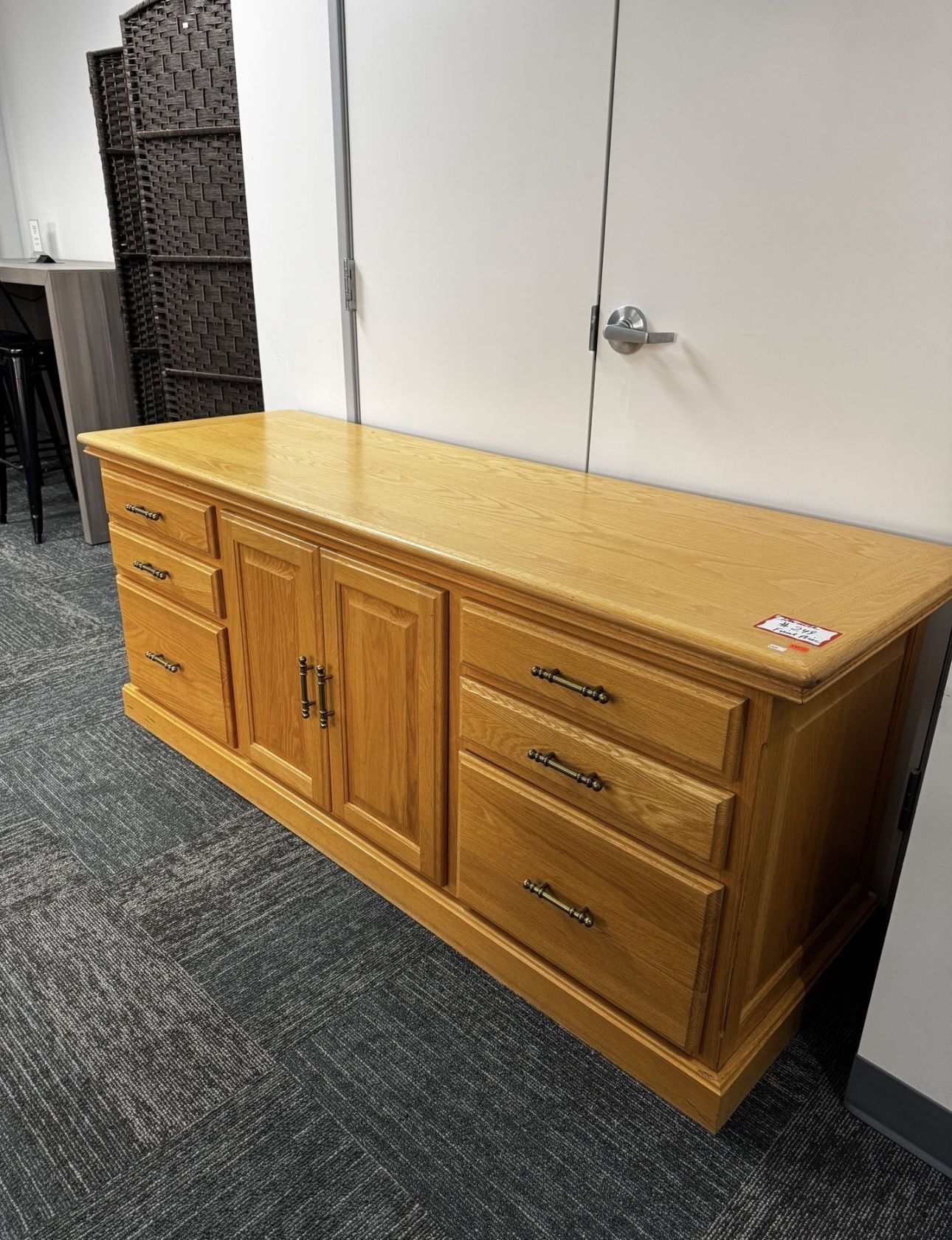 Organize With Ease! * Clearance Sale* Used - Blonde Oak Credenza