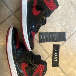 Air Jordan 1 “Bred” Patent Leather (Men 9)