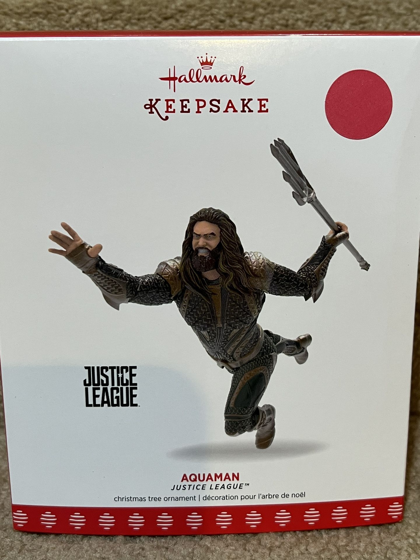 2017 Hallmark Ornament - Aquaman - Justice League - Jason Momoa - New in Box
