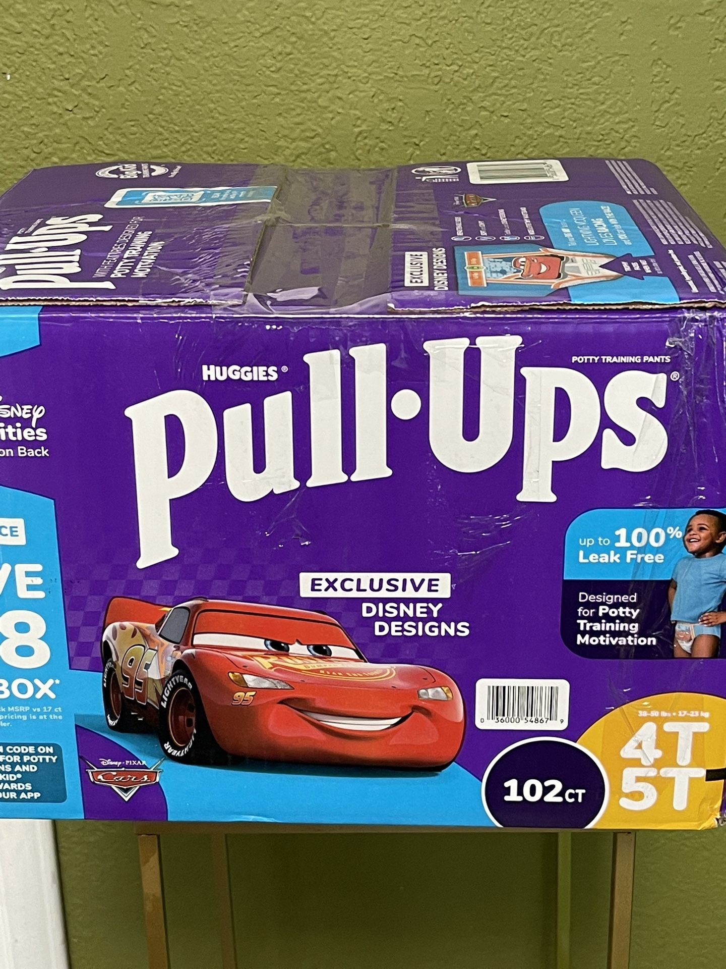 Pull-Ups Training Pants for Boys, Disney Cars 4T-5T,