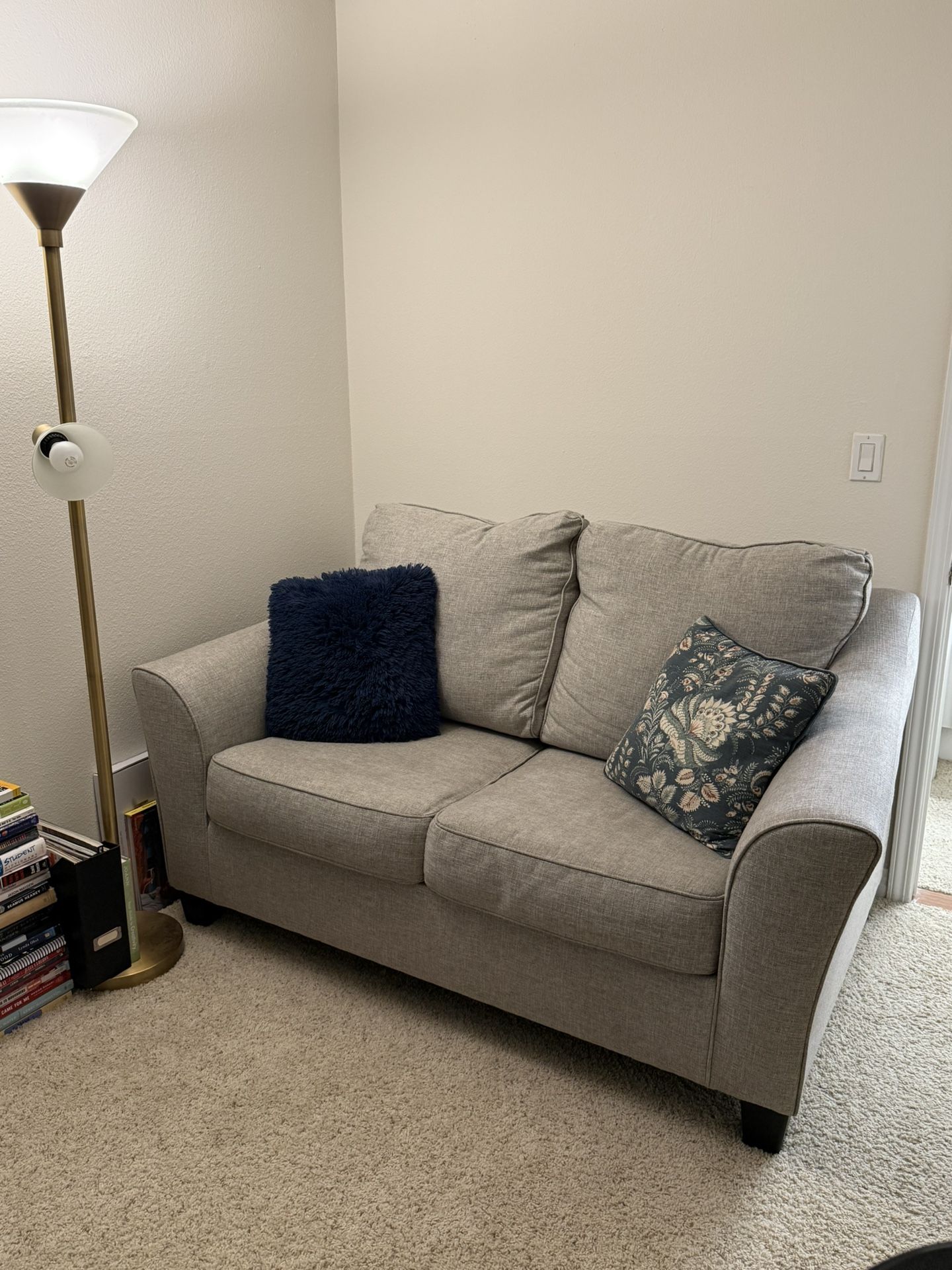 Modern Grey 68” Loveseat Sofa