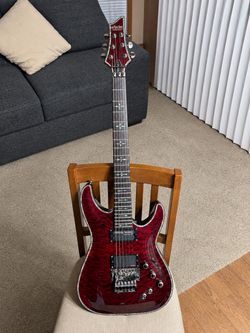 Schecter Guitar Research Hellraiser C-1 With Floyd Rose Sustainiac Electric Guitar - Black Cherry