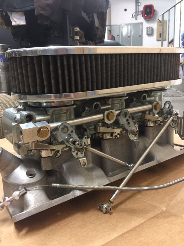 Chevy tri power triple carb intake small block sbc