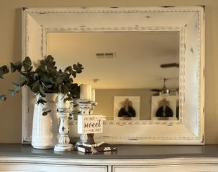 Large White Mirror
