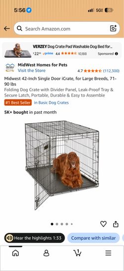 MidWest iCrate 42-Inch Single Door Dog Crate